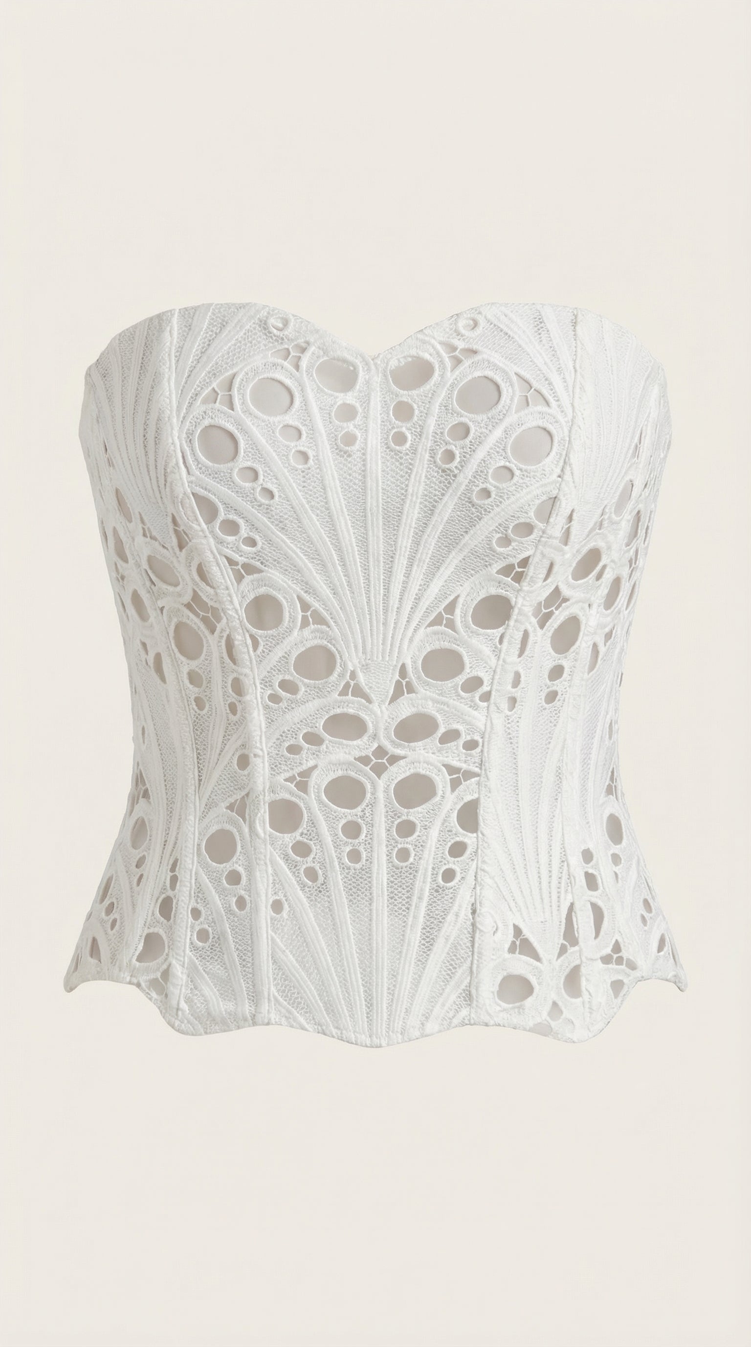 Top Corsé Robyn de Encaje sin Tirantes