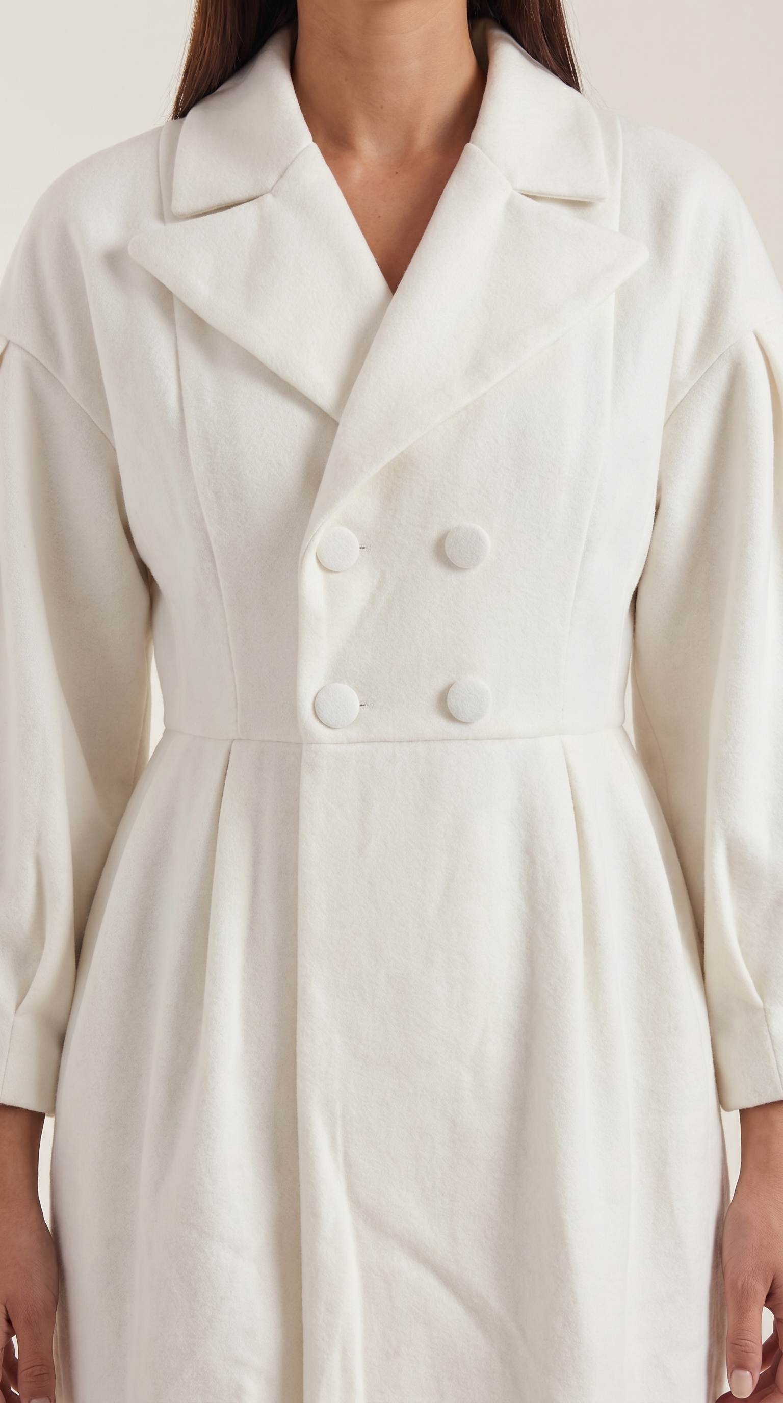 Abrigo Stephanie de Corte Blazer